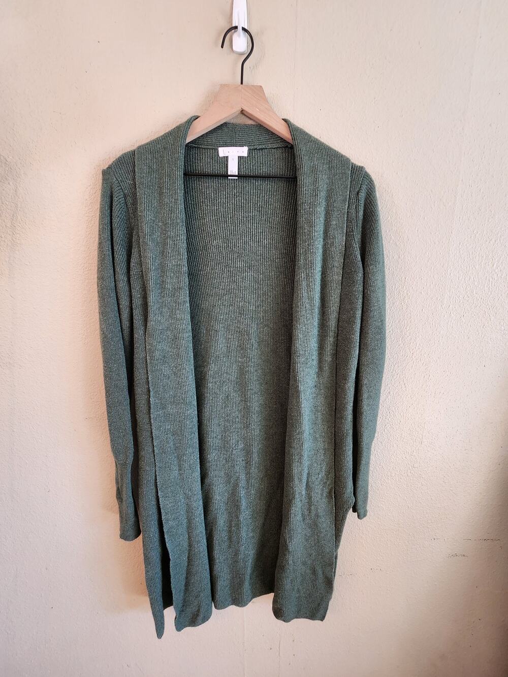 Leith Women's Long Line Sweater SZ Small Green